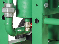 Compressed air aftercooler, Capacity 25 m³/min, G2" connection, pneumatic drive