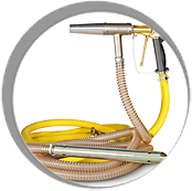 Power Set Mobiles Injektor Strahlgerät mit Strahlmittelbehälter und 5m Luftschlauch.
