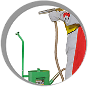 Power Set Mobiles Injektor Strahlgerät mit Strahlmittelbehälter und 5m Luftschlauch.