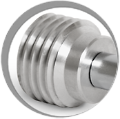 Internal pipe blasting nozzle, tungsten carbide, 5.0 mm x 200 mm