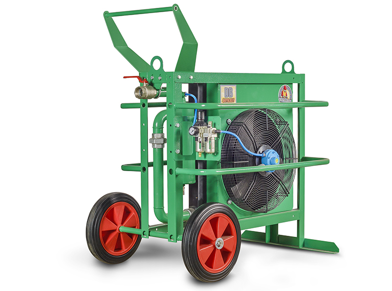 Compressed air aftercooler, Capacity 7 m³/min, G1.1/2" connection, pneumatic drive