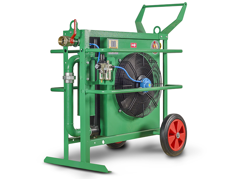 Compressed air aftercooler, Capacity 12 m³/min, G2" connection, pneumatic drive
