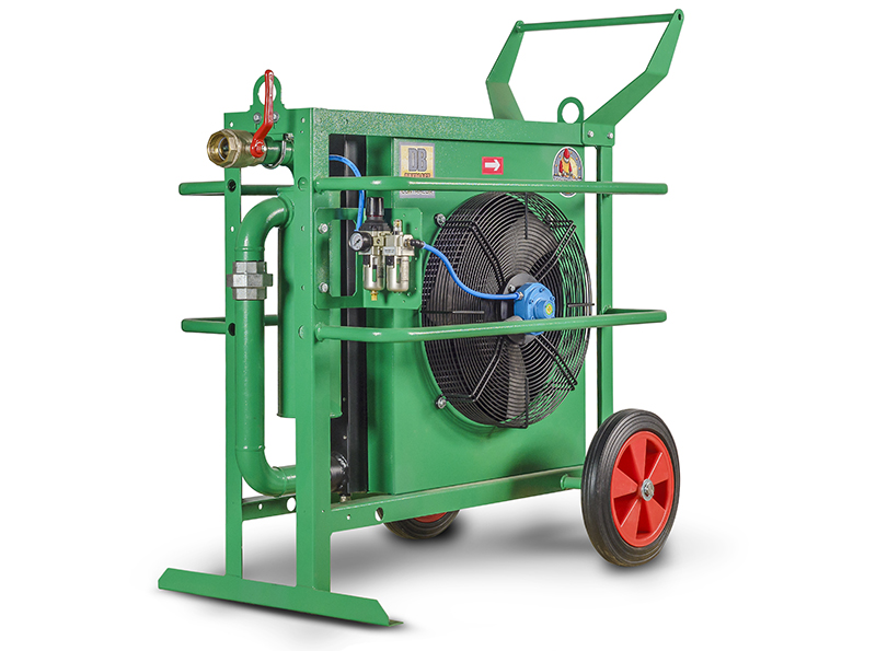 Compressed air aftercooler, Capacity 16 m³/min, G2" connection, pneumatic drive