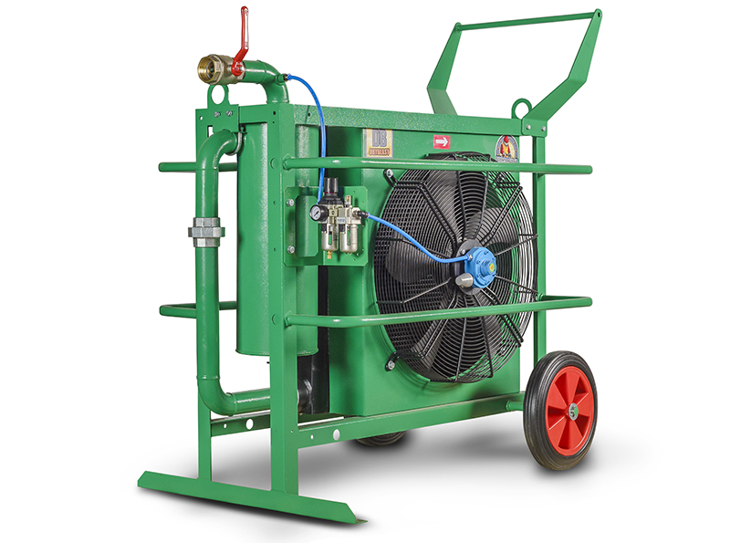 Compressed air aftercooler, Capacity 21 m³/min, G2" connection, pneumatic drive