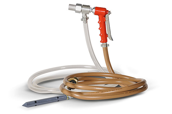 Suction Feed Blasting Gun with ceramic nozzle 8mm and air jet 4mm, suction lance, 3 m transparent suction hose, hose clamps