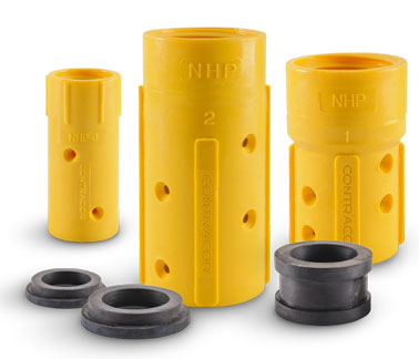 NHP-1, Nylon D&uuml;senhalter f&uuml;r Schlauchdurchmesser 25x39mm mit 50mm UNC-Grobgewinde