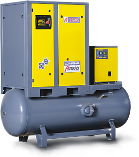Screw compressors A-Serie with belt drive, on receiver tank and with refreigerated dryer